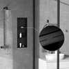 Factory Direct Bathroom 304 Stainless Steel Matte Black 3 Tier Recessed Shower Metal Niches
