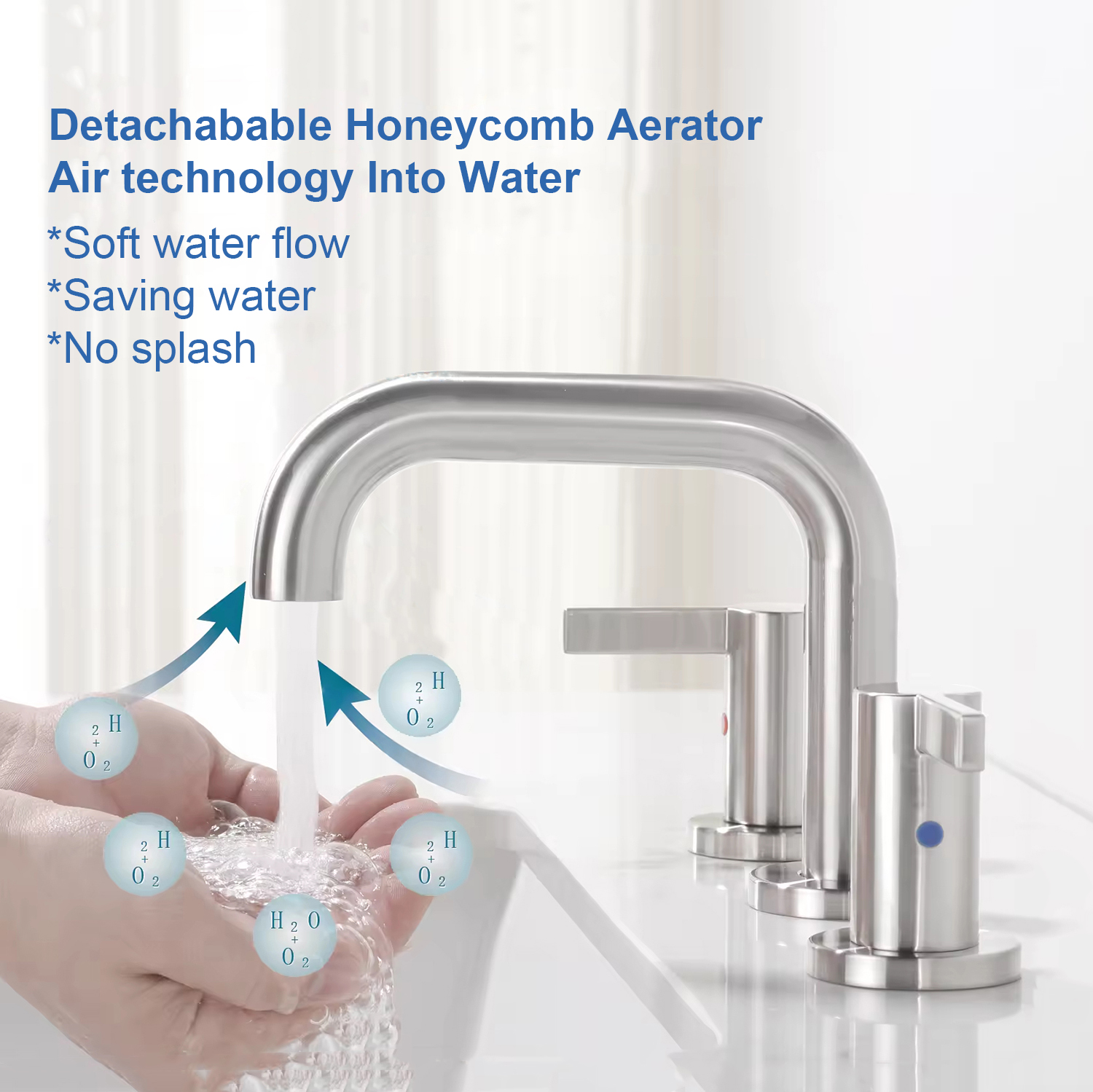 Premium Hotel Dual Handle Basin Faucet Brass cUPC Bathroom Faucet Mixer