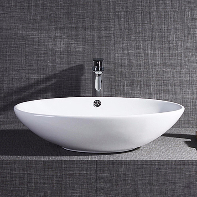 ‌Luxury Ceramic Marble Countertop Bathroom Sink – Modern Designer Wash Basin