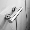 Modern Home Thermostatic Shower Bar Mixer Valve Taps Chrome Bathroom Twin Outlet