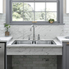 Modern 830 x 550 x 120 inch Double Bowl Stainless Steel Pressed / Drawn Kitchen Sink