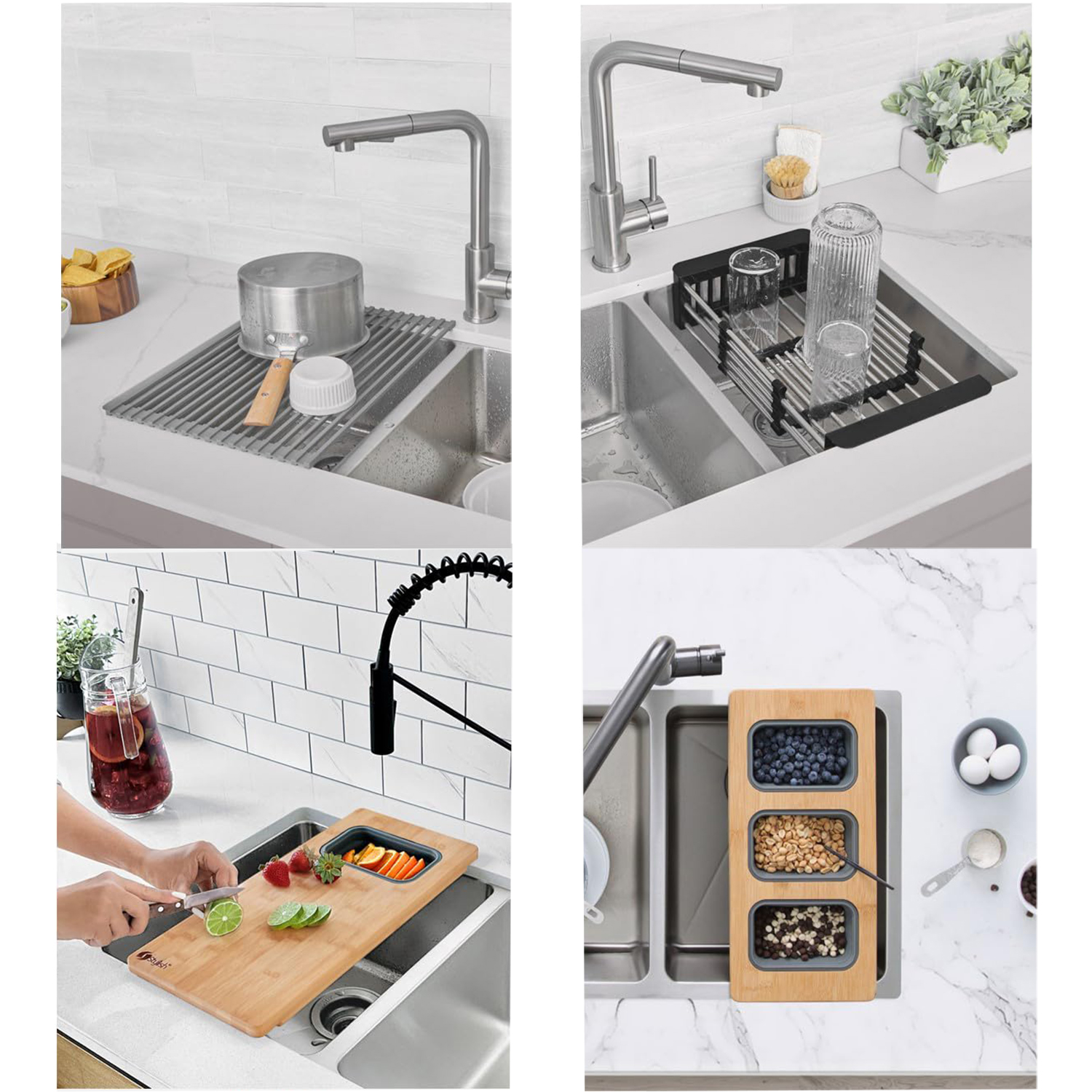 Factory Price Customization High Quality Handmade 304 Stainless Steel Double Bowl Kitchen Sinks Manufactured in Thailand