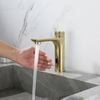 Aquacubic Factory Golden Bathroom Washbasin Intelligent Sensor Cold and Hot Washbasin Hotel Single Hole Faucet