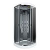 Walk In Corner Shower Room with Glass Sliding Doors Massage Jets Lighting