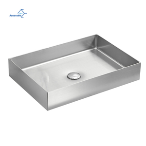 Fashion Stainless Steel Nano Rectangle Bathroom Above Counter Wash Art Basin