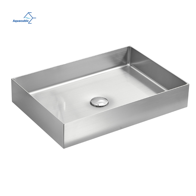 Fashion Stainless Steel Nano Rectangle Bathroom Above Counter Wash Art Basin