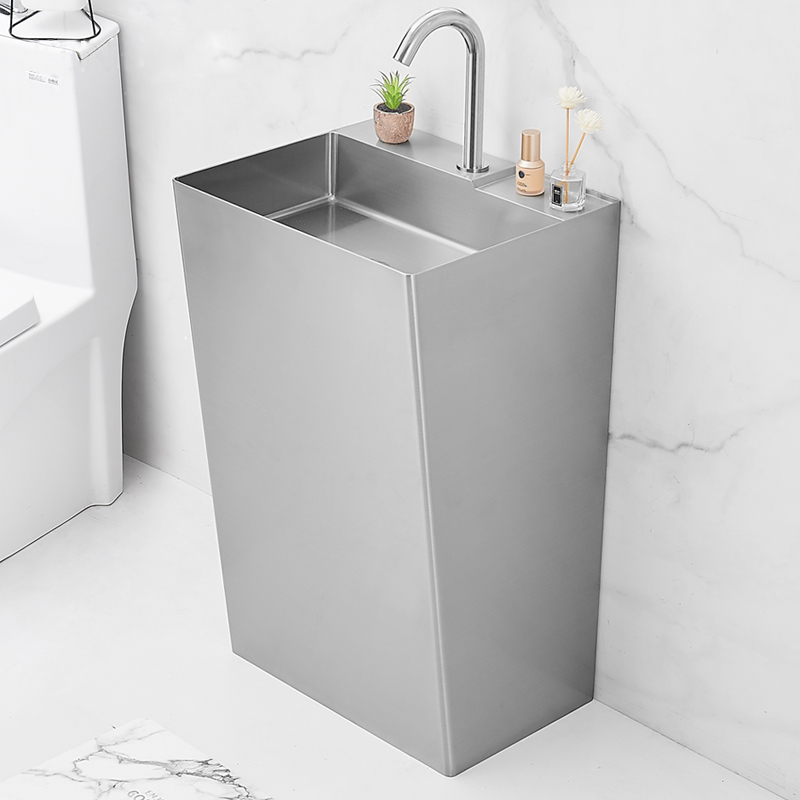 Commercial 304 Stainless Steel Washing Decorative Designer Factory Price Bathroom Sink Bowls Pedestal Sinks