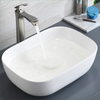 Aquacubic RV Artistic Porcelain Oval Above Counter Bathroom Vanity White Ceramic Art Sink