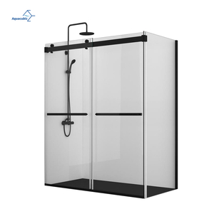 Modern Waterproof Stainless Steel Hardware Frameless Shower Rooms Bathroom Sliding Shower Door