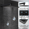 Luxury Brass Concealed Bathroom Rain Mixer Shower Faucet Combo Set Wall Mounted Rainfall Shower Head System