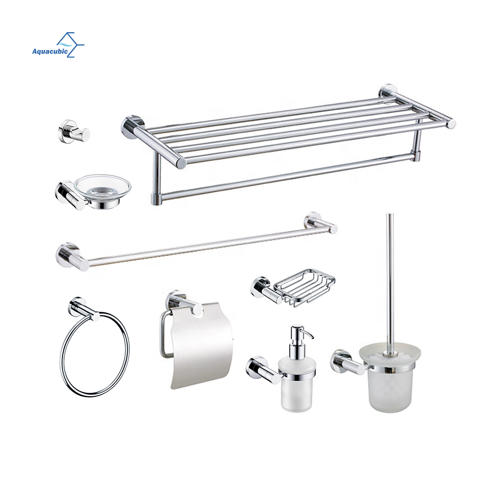 Hotel Project Complete Range Series Bathroom Hardware Set Wall Mounted Towel Rack Set