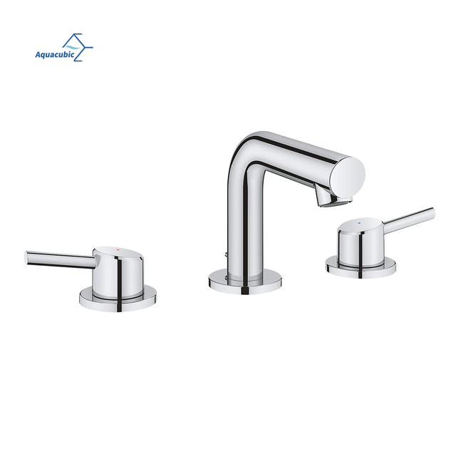 Low-arc 2-Handle Brass Vanity RV Bath Sink Faucet with 3-Hole 