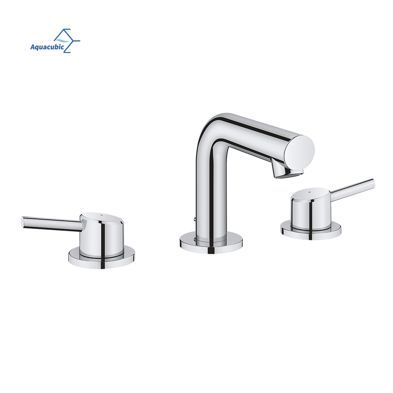Low-arc 2-Handle Brass Vanity RV Bath Sink Faucet with 3-Hole 