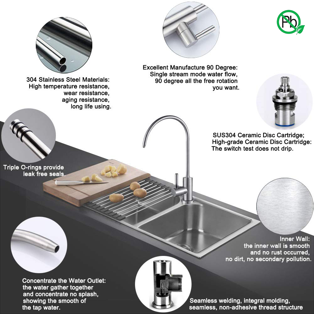 Lead-Free Reverse Osmosis Faucet for RO Water Filtration System