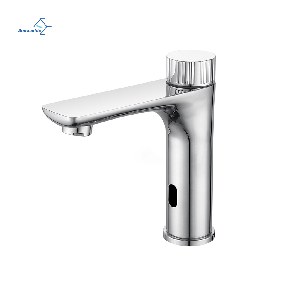 Commercial-Grade Touchless Sensor Bathroom Faucet - ADA Compliant Chrome Finish, 0.5 GPM Water Saving, Dekc Mount