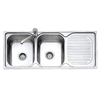1100 x 480 x 180 mm Stainless Steel Pressed / Drawn Kitchen Sink