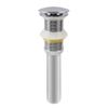 Chrome Finish Solid Brass Bathroom Sink Drain without Overflow
