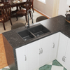 Aquacubic 33*22 Inch Gunmetal Black 304 Stainless steel Double Bowl Topmount Kitchen Sink with Ledge and Accessories