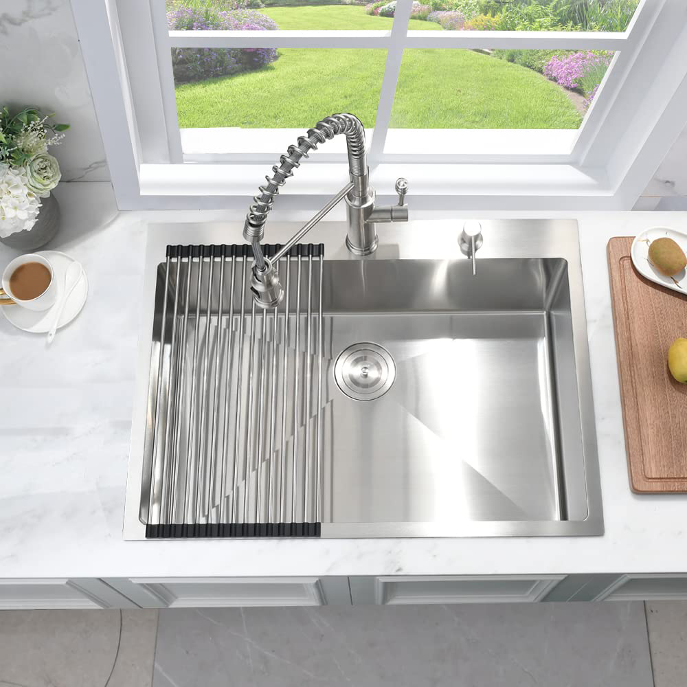 China factory Aquacubic 304 Stainless Steel Handmade 30 Inch Topmount Kitchen Sink with Customized size