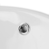 Round White Cabinet Countertop Ceramic Bathroom Wash Basin