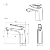 American Design Style for Bathroom Hotel and Hospital Use Bathroom Basin Faucet Brass Single Handle Basin Faucet