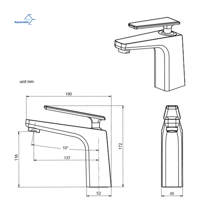 American Design Style for Bathroom Hotel and Hospital Use Bathroom Basin Faucet Brass Single Handle Basin Faucet