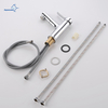 Aquacubic Single Hole brass Dual Spray Modes Bathroom Faucet with Pull Out Sprayer