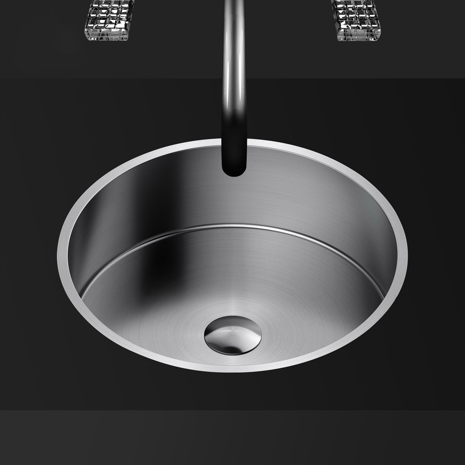 Wholesale Commercial Hand Wash Laundry Hotel Undermount Decorated Stainless Steel Round Hotel Bathroom Sink