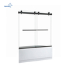 OEM ODM Frameless Shower Room Double Sliding Tempered Glass Stainless Steel Shower Door for Bath Tub