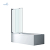 China Factory Chrome Clear Glass Flat Sliding Folding Bathtub Sliding Shower Door Shower Screen Panel
