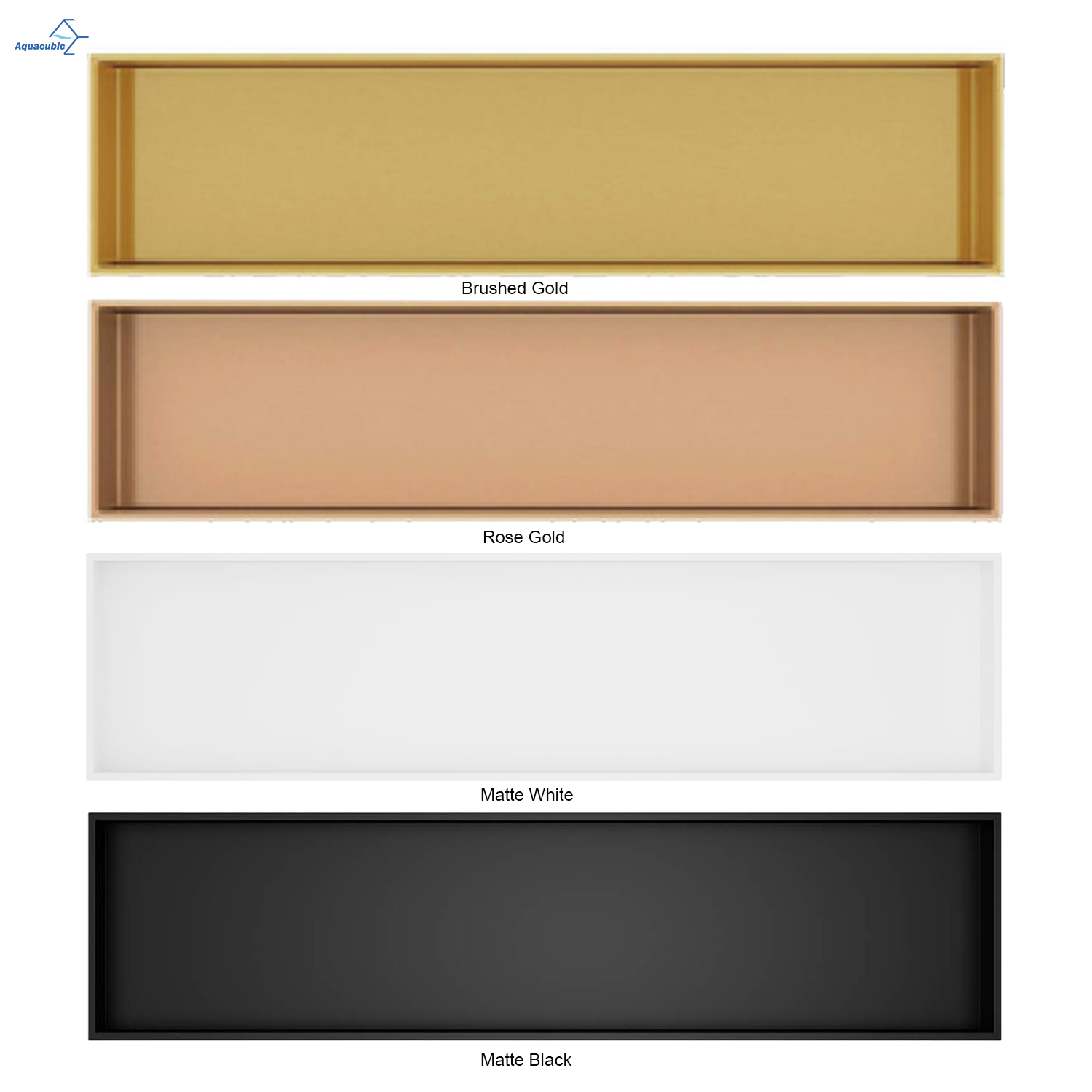 Hot Sale Large 48 inch Black Bathroom Decoration Recessed Shower Niche Metal Niche