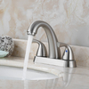 Lead-Free cUPC Lavatory Faucet Mixer Double Handle Tap Deck Mounted with Drain