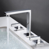 Modern 3-Hole CUPC Brass Bathroom Basin Mixer Faucet 8" Widespread Basin Tap