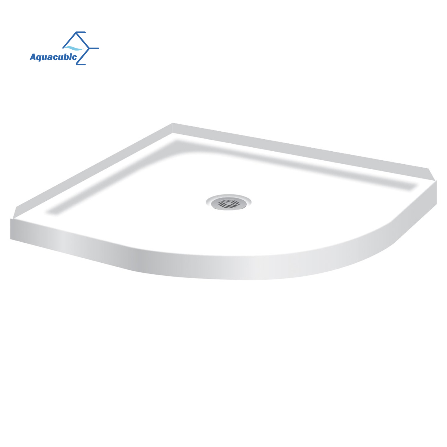 Acrylic Shower Base 47.24 x 35.43 x 2.56 Inch Shower Tray Acrylic Center Drain Threshold Shower Floor Pan
