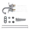 Aquacubic 2-Handle bathroom Lavatory Faucet 4" Centerset Brushed Nickel bathroom Sink Faucet