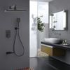 Aquacubic cUPC certified 12 Inches Bathroom Luxury Black Rain Mixer Shower Combo Set