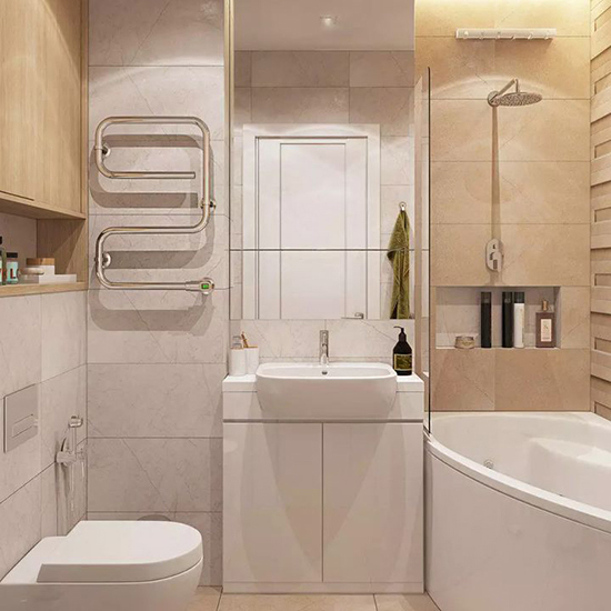 The 10 bathroom design principles make the small bathroom look like a luxurious mansion.