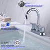 Modern 4 Inch Centerset Lavatory Faucet CUPC Washroom Tap 2 Handle RV Bathroom Faucet