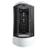 Walk In Corner Shower Room Enclosure Cabin with Glass Sliding Doors Massage Jets Radio Ventilation Fan Lighting