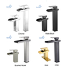 Modern Manufacturer Bathroom Single Handle Chrome Single Hole Waterfall Spout Wash Basin Faucet