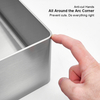 Modern Design Hotel Decoration Rectangle Bathroom Wash Hand Basins Counter 304 Stainless Steel Sink