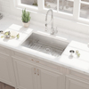 Aquacubic 32"x18" 18 Gauge 9 Inch Deep Stainless Steel Single Bowl Under Mount Kitchen Sink Basin with Accessories