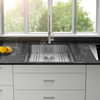 Aquacubic Kitchen 20 Inch Stainless Steel Handmade Undermount Bar Sink