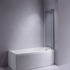 China Factory Chrome Clear Glass Flat Sliding Folding Bathtub Sliding Shower Door Shower Screen Panel