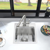 Customized 15 inch 16 Gauge Stainless Steel Kitchen Bar Sink Handmade Outdoor Prep Sink with Dish Grid & Drain