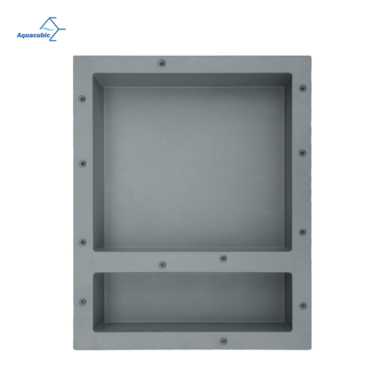 Rectangle Shower Wall Niche Tile Ready, Easy for DIY Collage, Glasstone SMC Recessed Shower Shelf