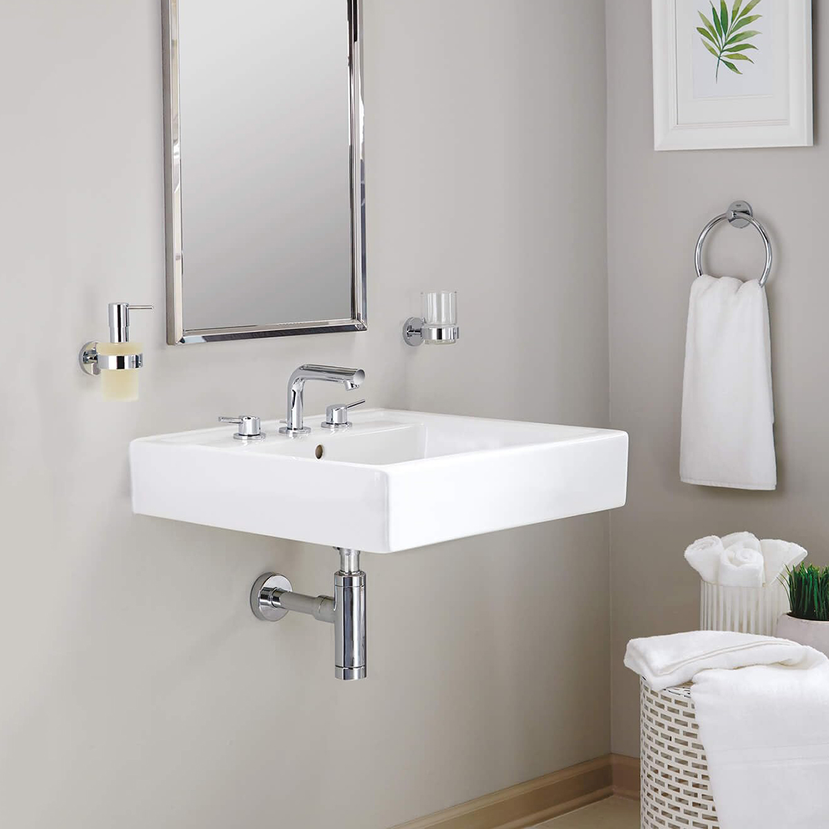 Low-arc 2-Handle Brass Vanity RV Bath Sink Faucet with 3-Hole 