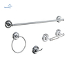 4 Pieces Bathroom Hardware Accessories Set, Towel Bar, Towel Ring, Toilet Paper Holder, Bathrobe Rack Wall Mounted