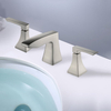 Luxury Brass 3-Hole Bathroom Faucet with Double Handles – Modern Widespread Design for Sinks