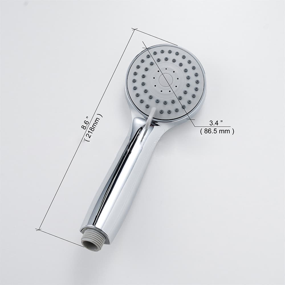 High-Pressure 3-Mode Detachable Chrome Handheld Shower Head